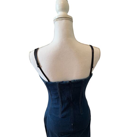 Vintage Y2K Moda International Boned Denim Corset Dress - Picture 5 of 7